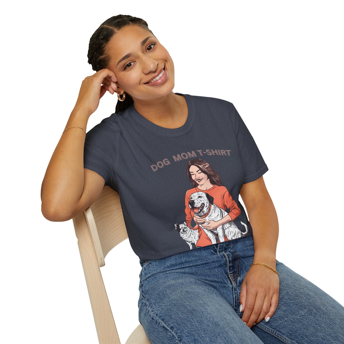 DOG MOM Softstyle T-Shirt for mom || Mother's day Gift.