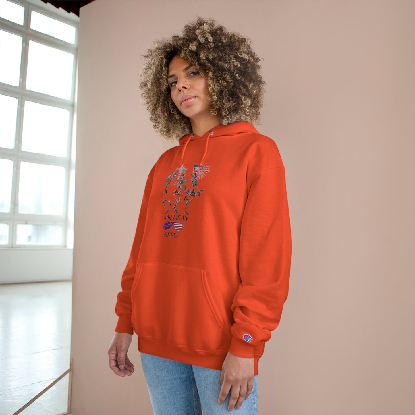 American Hero Champion Unisex Fierce Hoodie | 4th of July | Patriotic Unisex Fleece Hoodie | Summer hoodies | USA Proud hoodies | Comfort & Designer hoodies | Gift idea for Independence Day