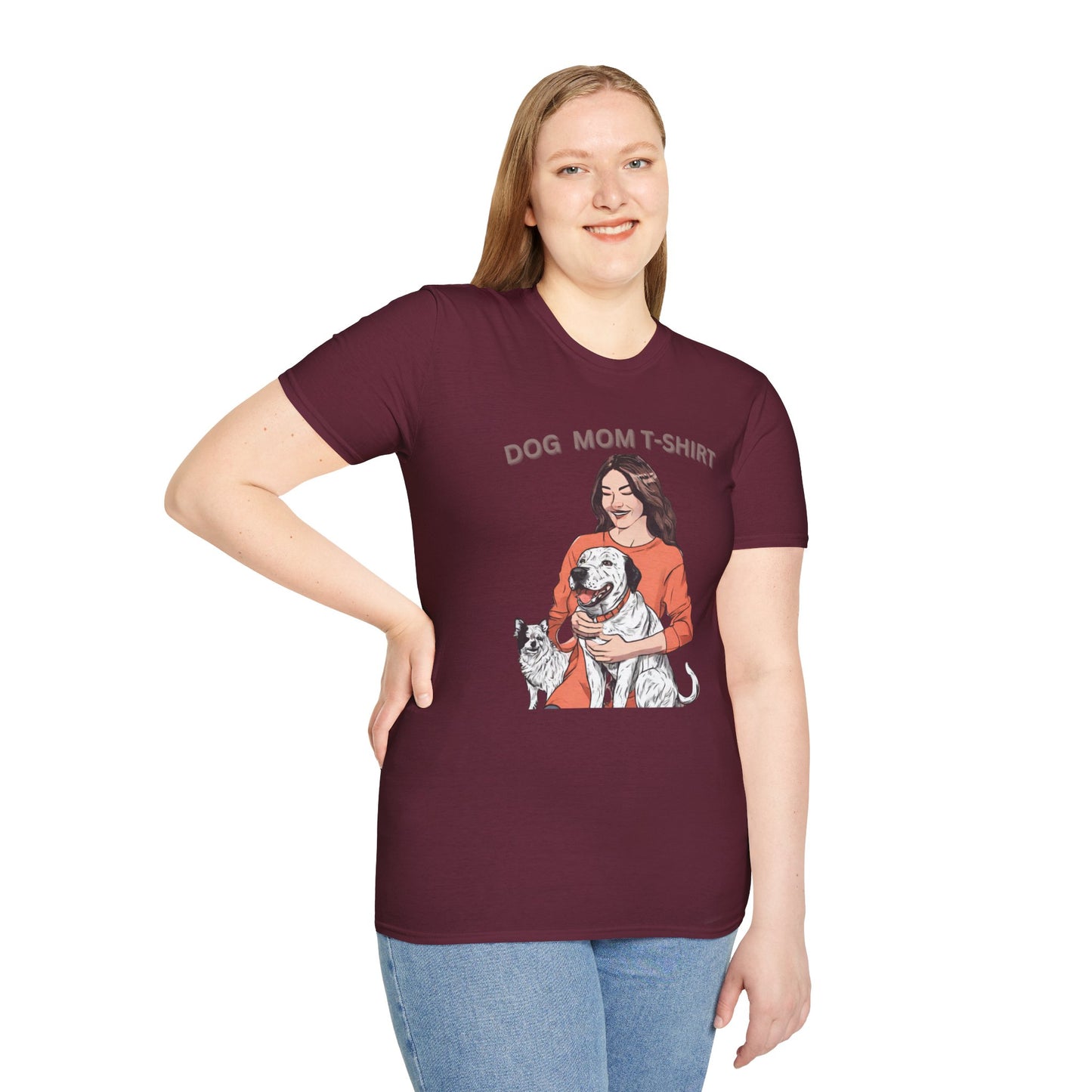 DOG MOM Softstyle T-Shirt for mom || Mother's day Gift.