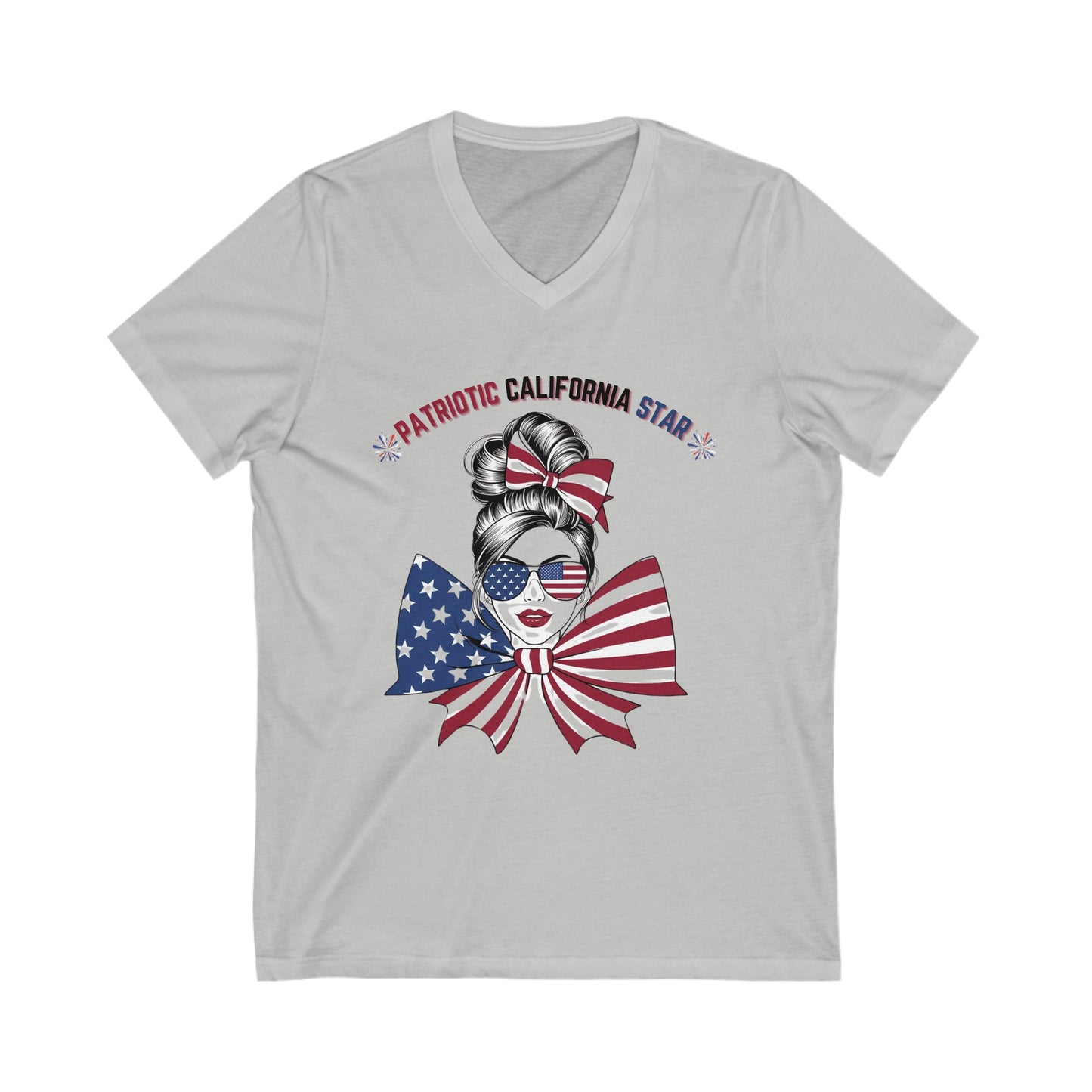 Unisex Jersey Short Sleeve V-Neck Tee
