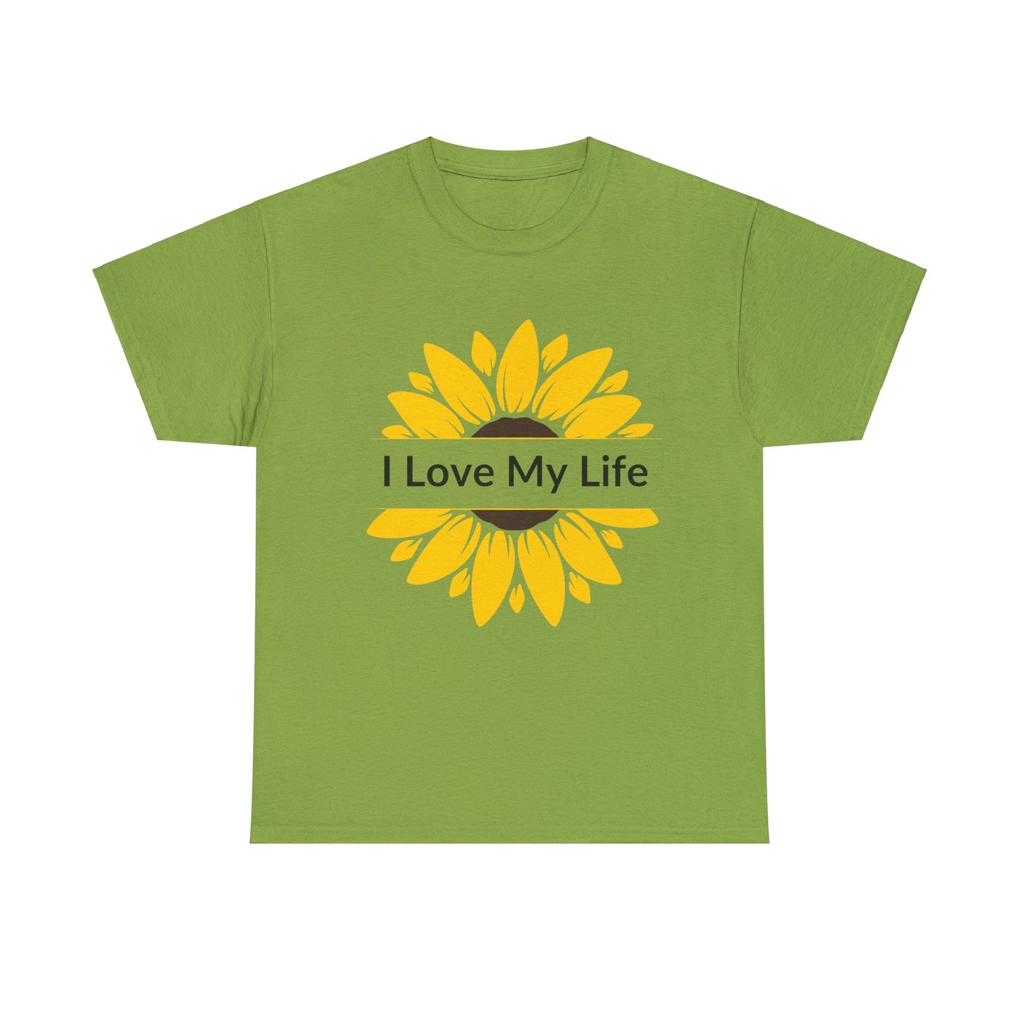 I LOVE MY LIFE Print Unisex Heavy Cotton Tee || Casual Comfy Tee Tops || Cute Tee For Boys/Girls || Summer Clothing.