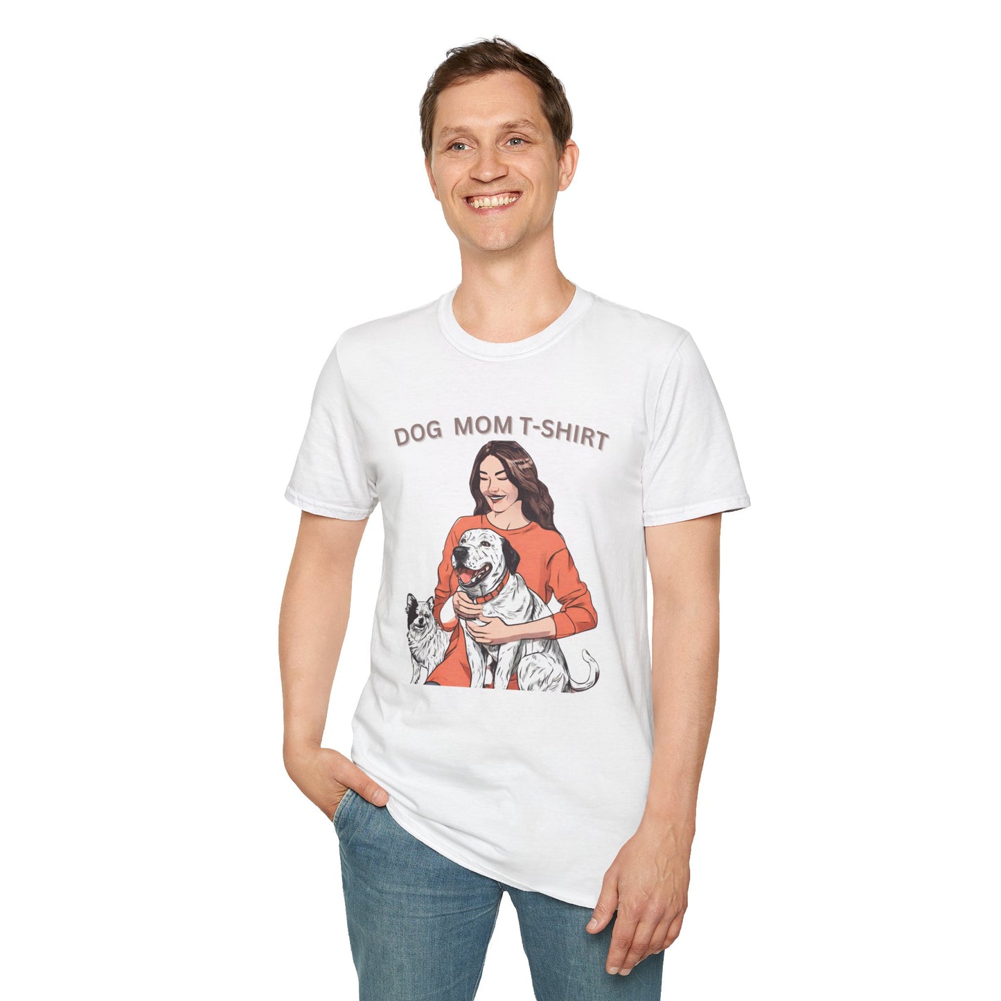 DOG MOM Softstyle T-Shirt for mom || Mother's day Gift.