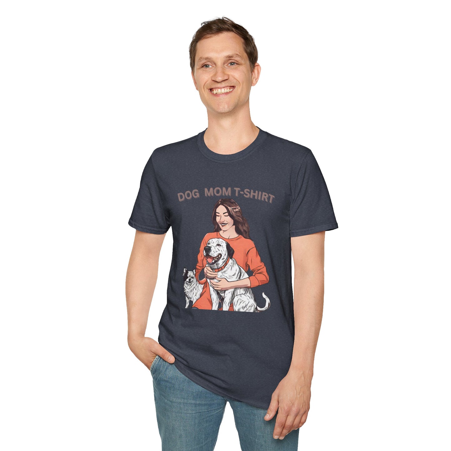 DOG MOM Softstyle T-Shirt for mom || Mother's day Gift.