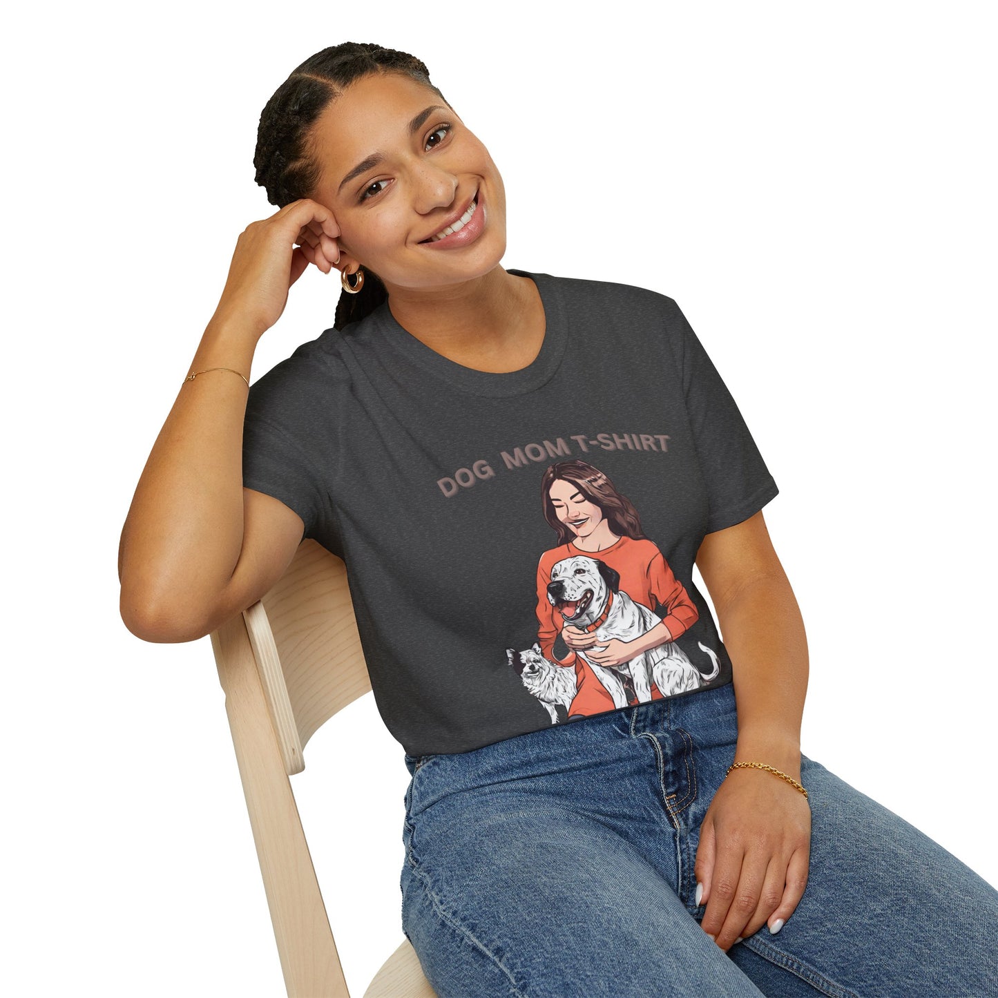 DOG MOM Softstyle T-Shirt for mom || Mother's day Gift.