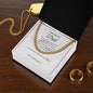 To My Dad Cross Necklace, Stainless Steel Cuban Chain Jewelry, Birthday Gift For Dad, Valentine's Day Gift, Father's Day Gift, Christmas Gift, With Card And Gift Box Packaging