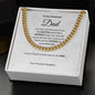 To My Dad Cross Necklace, Stainless Steel Cuban Chain Jewelry, Birthday Gift For Dad, Valentine's Day Gift, Father's Day Gift, Christmas Gift, With Card And Gift Box Packaging