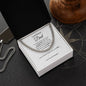 To My Dad Cross Necklace, Stainless Steel Cuban Chain Jewelry, Birthday Gift For Dad, Valentine's Day Gift, Father's Day Gift, Christmas Gift, With Card And Gift Box Packaging