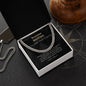 Promise Necklace Gift For Him Gift for Husband Gift Cuban Chain Necklace for Man Gift For Boyfriend Gift For Man