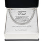To My Dad Cross Necklace, Stainless Steel Cuban Chain Jewelry, Birthday Gift For Dad, Valentine's Day Gift, Father's Day Gift, Christmas Gift, With Card And Gift Box Packaging