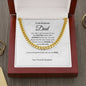 To My Dad Cross Necklace, Stainless Steel Cuban Chain Jewelry, Birthday Gift For Dad, Valentine's Day Gift, Father's Day Gift, Christmas Gift, With Card And Gift Box Packaging