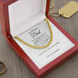 To My Dad Cross Necklace, Stainless Steel Cuban Chain Jewelry, Birthday Gift For Dad, Valentine's Day Gift, Father's Day Gift, Christmas Gift, With Card And Gift Box Packaging