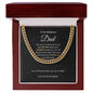 Cuban Link Chain Necklace || Father's Day Necklace || To My Dad Gift || Gift From Daughter || Papa Gift || Father's Day Jewelry || Necklace For Dad