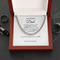 To My Dad Cross Necklace, Stainless Steel Cuban Chain Jewelry, Birthday Gift For Dad, Valentine's Day Gift, Father's Day Gift, Christmas Gift, With Card And Gift Box Packaging