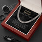 Promise Necklace Gift For Him Gift for Husband Gift Cuban Chain Necklace for Man Gift For Boyfriend Gift For Man