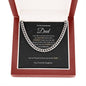 Cuban Link Chain Necklace || Father's Day Necklace || To My Dad Gift || Gift From Daughter || Papa Gift || Father's Day Jewelry || Necklace For Dad