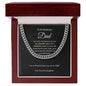 Cuban Link Chain Necklace || Father's Day Necklace || To My Dad Gift || Gift From Daughter || Papa Gift || Father's Day Jewelry || Necklace For Dad