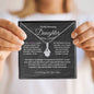 To My Daughter || Alluring Beauty Necklace || Birthday Gift || Christmas Gift || Valentine's Day Gift || Anniversary Day Gift With Blessing Card Gift Box