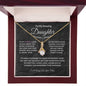 To My Daughter || Alluring Beauty Necklace || Birthday Gift || Christmas Gift || Valentine's Day Gift || Anniversary Day Gift With Blessing Card Gift Box