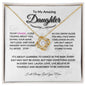 To My Daughter Gift || Love Knot Necklace || Birthday Gift || Christmas Gift || Valentine's Day Gift || Anniversary Day Gift With Blessing Card Gift Box