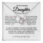 To My Daughter Gift || Love Knot Necklace || Birthday Gift || Christmas Gift || Valentine's Day Gift || Anniversary Day Gift With Blessing Card Gift Box
