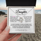To My Daughter Gift || Love Knot Necklace || Birthday Gift || Christmas Gift || Valentine's Day Gift || Anniversary Day Gift With Blessing Card Gift Box