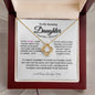 To My Daughter Gift || Love Knot Necklace || Birthday Gift || Christmas Gift || Valentine's Day Gift || Anniversary Day Gift With Blessing Card Gift Box
