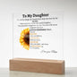 I LOVE YOU Acrylic Square Desk Plaque Gifts For Daughter - Daughter Gifts From Mom, For Birthday, Graduation, Wedding Gifts For Daughter