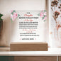 I LOVE YOU Acrylic Square Desk Plaque Gifts For Daughter- Daughter Gifts From Mom, For Birthday, Graduation, Wedding , Gifts For Daughter