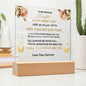 Gifts For My Amazing Daughter Acrylic Square Plaque good for - Wedding, Birthday, Holiday Halloween, Valentine's Day Gifts For Amazing Daughter - Desk Decorations Gifts For Daughter