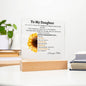 I LOVE YOU Acrylic Square Desk Plaque Gifts For Daughter - Daughter Gifts From Mom, For Birthday, Graduation, Wedding Gifts For Daughter