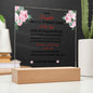 I LOVE YOU Acrylic Square Desk Plaque Gifts For Daughter- Daughter Gifts From Mom, For Birthday, Graduation, Wedding , Gifts For Daughter