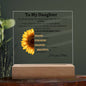 I LOVE YOU Acrylic Square Desk Plaque Gifts For Daughter - Daughter Gifts From Mom, For Birthday, Graduation, Wedding Gifts For Daughter