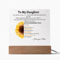 I LOVE YOU Acrylic Square Desk Plaque Gifts For Daughter - Daughter Gifts From Mom, For Birthday, Graduation, Wedding Gifts For Daughter