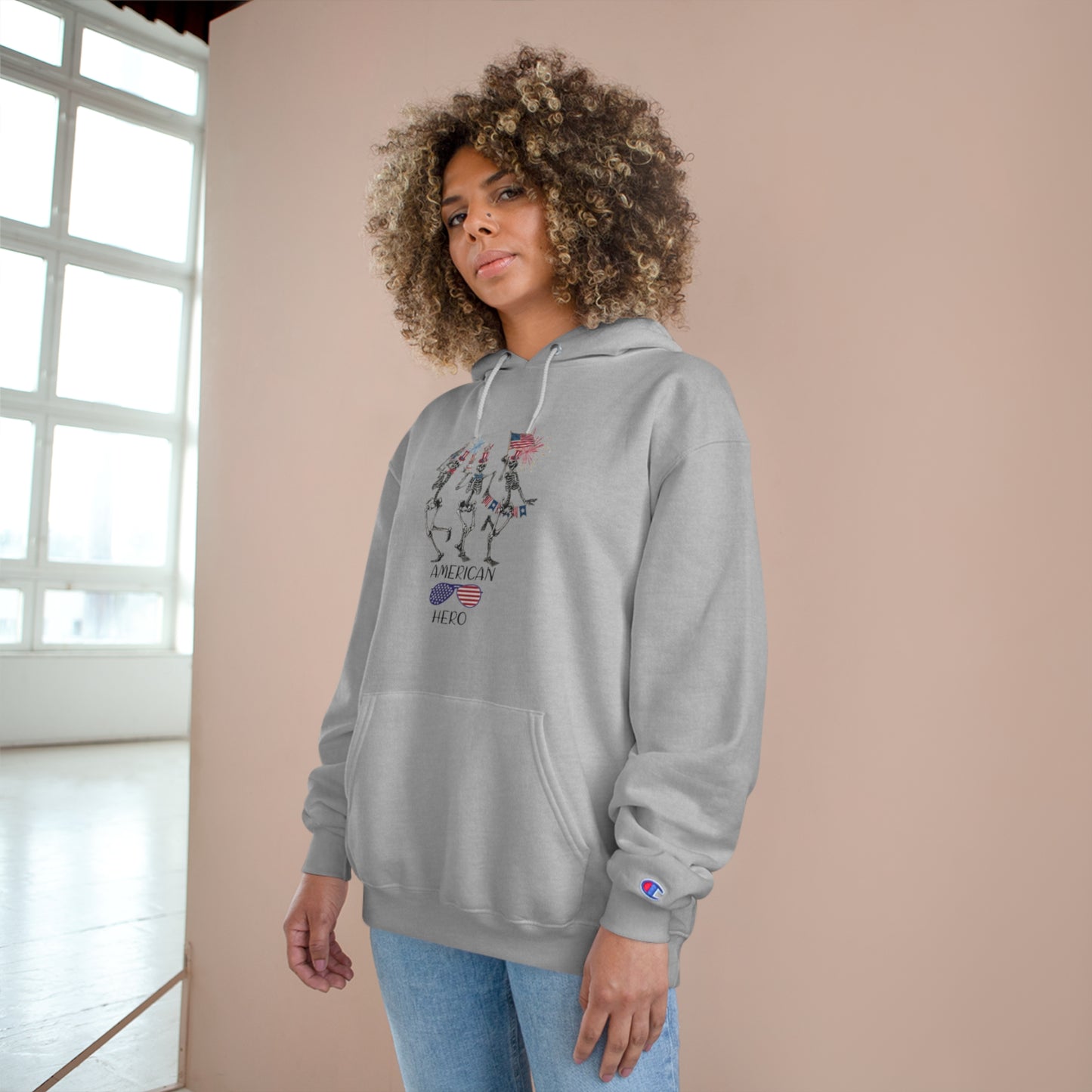 American Hero Champion Unisex Fierce Hoodie  | 4th of July | Patriotic Unisex Fleece Hoodie | Summer hoodies | USA Proud hoodies | Comfort & Designer hoodies | Gift idea for Independence Day