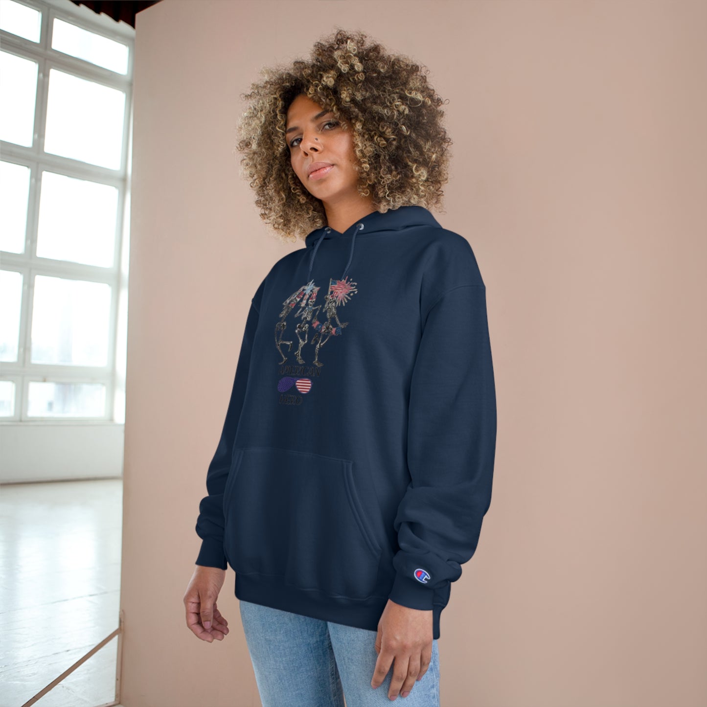American Hero Champion Unisex Fierce Hoodie  | 4th of July | Patriotic Unisex Fleece Hoodie | Summer hoodies | USA Proud hoodies | Comfort & Designer hoodies | Gift idea for Independence Day
