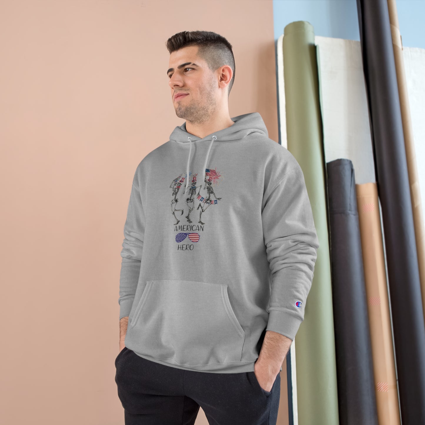 American Hero Champion Unisex Fierce Hoodie  | 4th of July | Patriotic Unisex Fleece Hoodie | Summer hoodies | USA Proud hoodies | Comfort & Designer hoodies | Gift idea for Independence Day