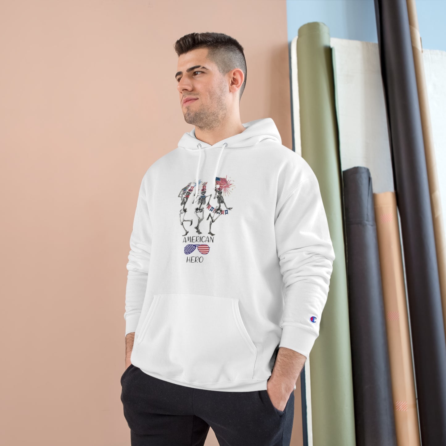 American Hero Champion Unisex Fierce Hoodie  | 4th of July | Patriotic Unisex Fleece Hoodie | Summer hoodies | USA Proud hoodies | Comfort & Designer hoodies | Gift idea for Independence Day