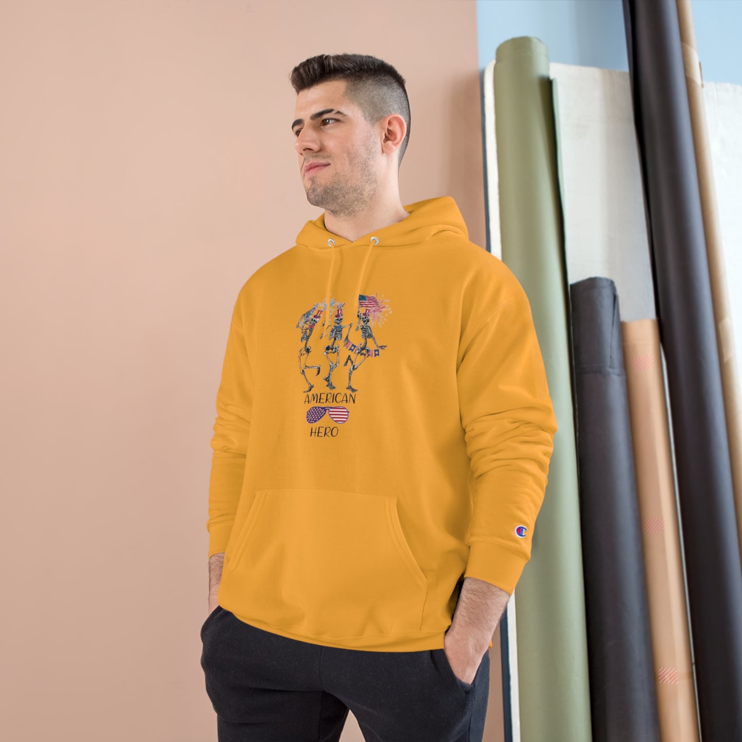 American Hero Champion Unisex Fierce Hoodie  | 4th of July | Patriotic Unisex Fleece Hoodie | Summer hoodies | USA Proud hoodies | Comfort & Designer hoodies | Gift idea for Independence Day