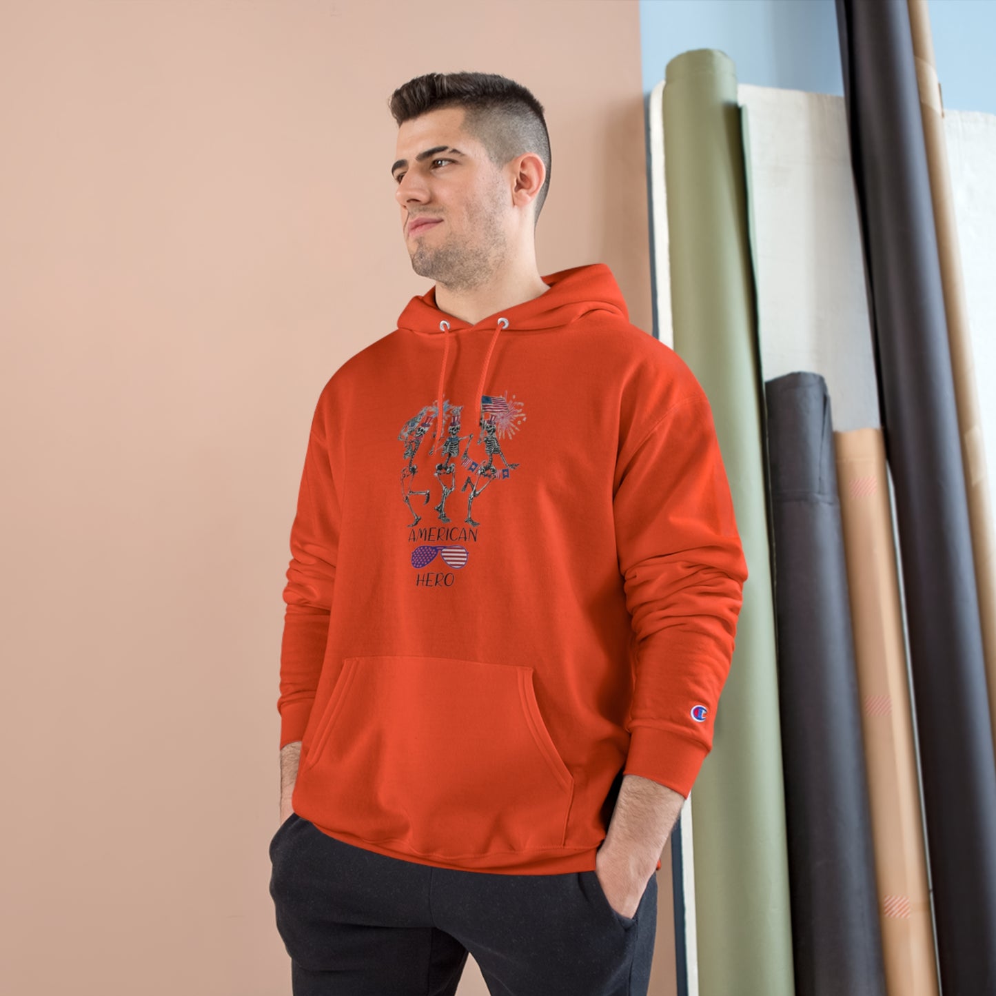 American Hero Champion Unisex Fierce Hoodie  | 4th of July | Patriotic Unisex Fleece Hoodie | Summer hoodies | USA Proud hoodies | Comfort & Designer hoodies | Gift idea for Independence Day
