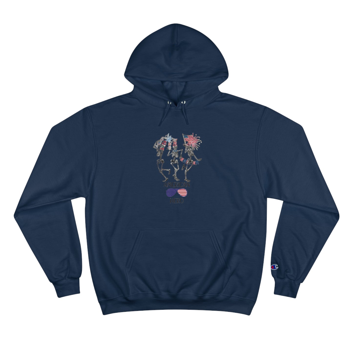 American Hero Champion Unisex Fierce Hoodie  | 4th of July | Patriotic Unisex Fleece Hoodie | Summer hoodies | USA Proud hoodies | Comfort & Designer hoodies | Gift idea for Independence Day