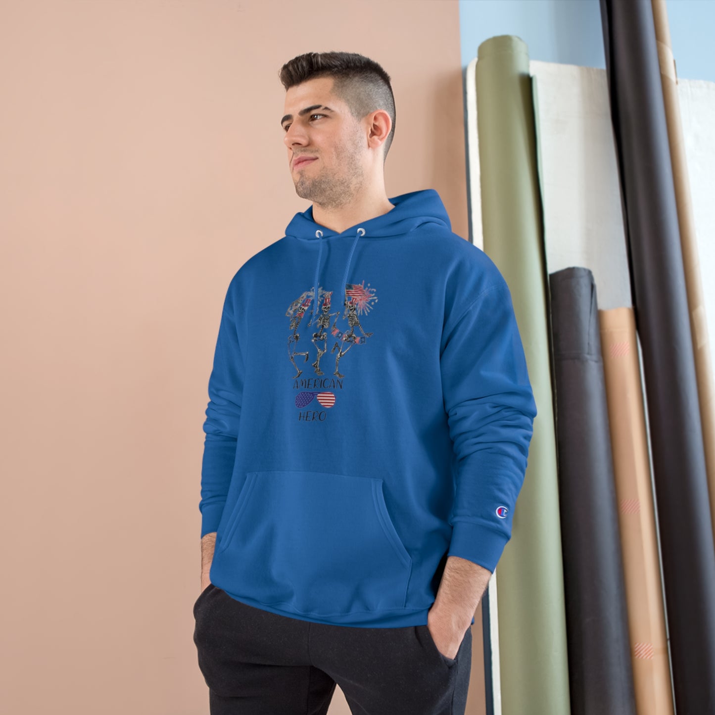 American Hero Champion Unisex Fierce Hoodie  | 4th of July | Patriotic Unisex Fleece Hoodie | Summer hoodies | USA Proud hoodies | Comfort & Designer hoodies | Gift idea for Independence Day