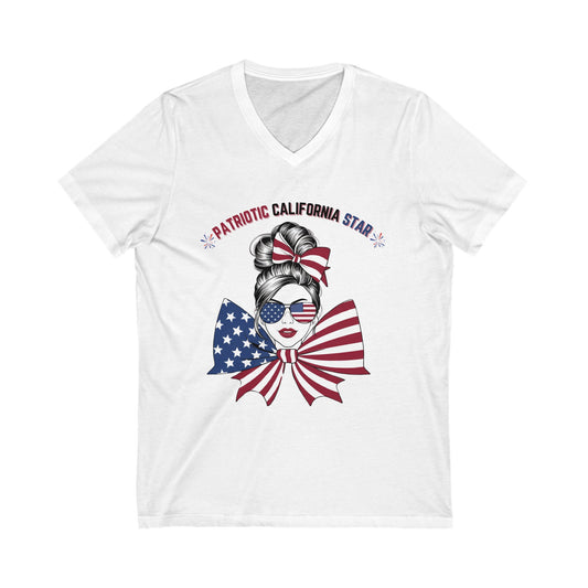 Unisex Jersey Short Sleeve V-Neck Tee