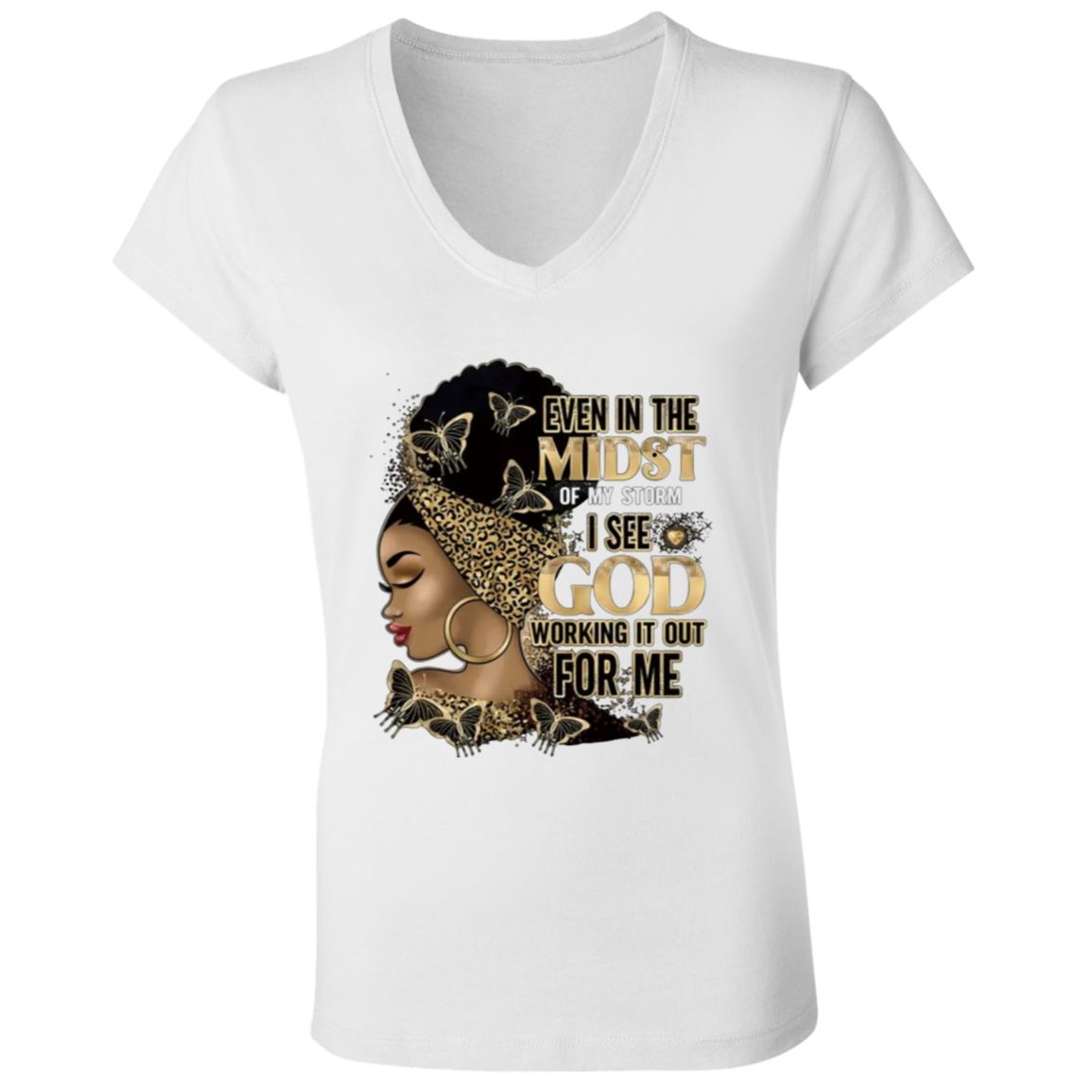 Ladies' Jersey V-Neck T-Shirt, Short Sleeve Crew Neck Casual Top For , Women's Clothing